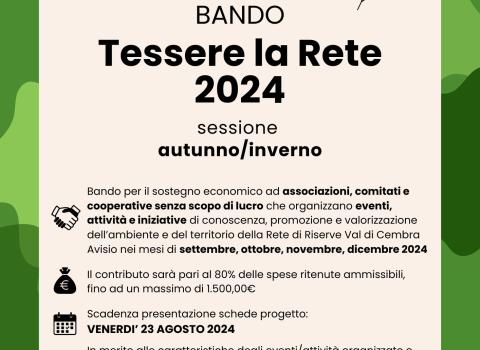 Bando Tessere la Rete 2024 - sessione autunno/inverno