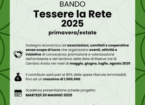 Bando Tessere la Rete 2025 - sessione primavera/estate